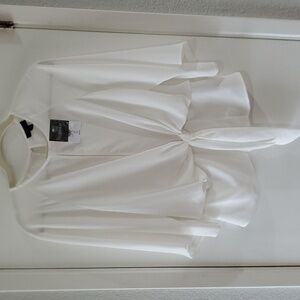 Topshop NWT top bell sleeve zip button back tie front detail